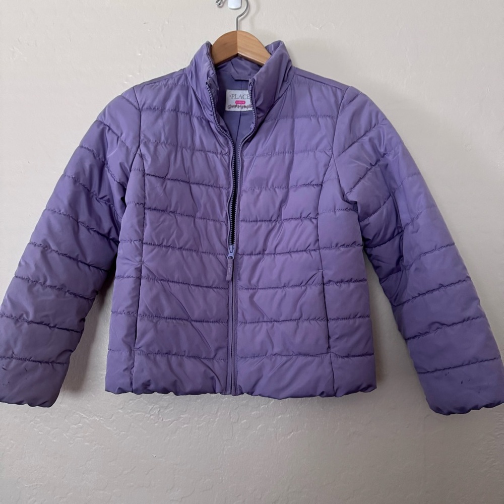 Children’s Place Purple Quilted Jacket Girls Size L 10/12